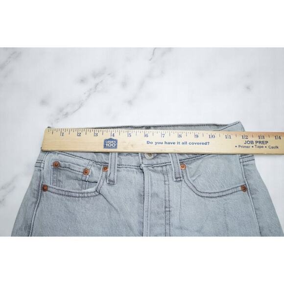 Levi's Premium Wedgie Straight Jeans – Size 25 – Gray Wash Button Fly Denim - Picture 9 of 16
